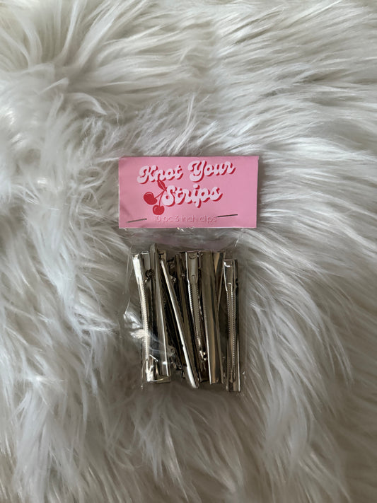 3 inch silver clips 10pc