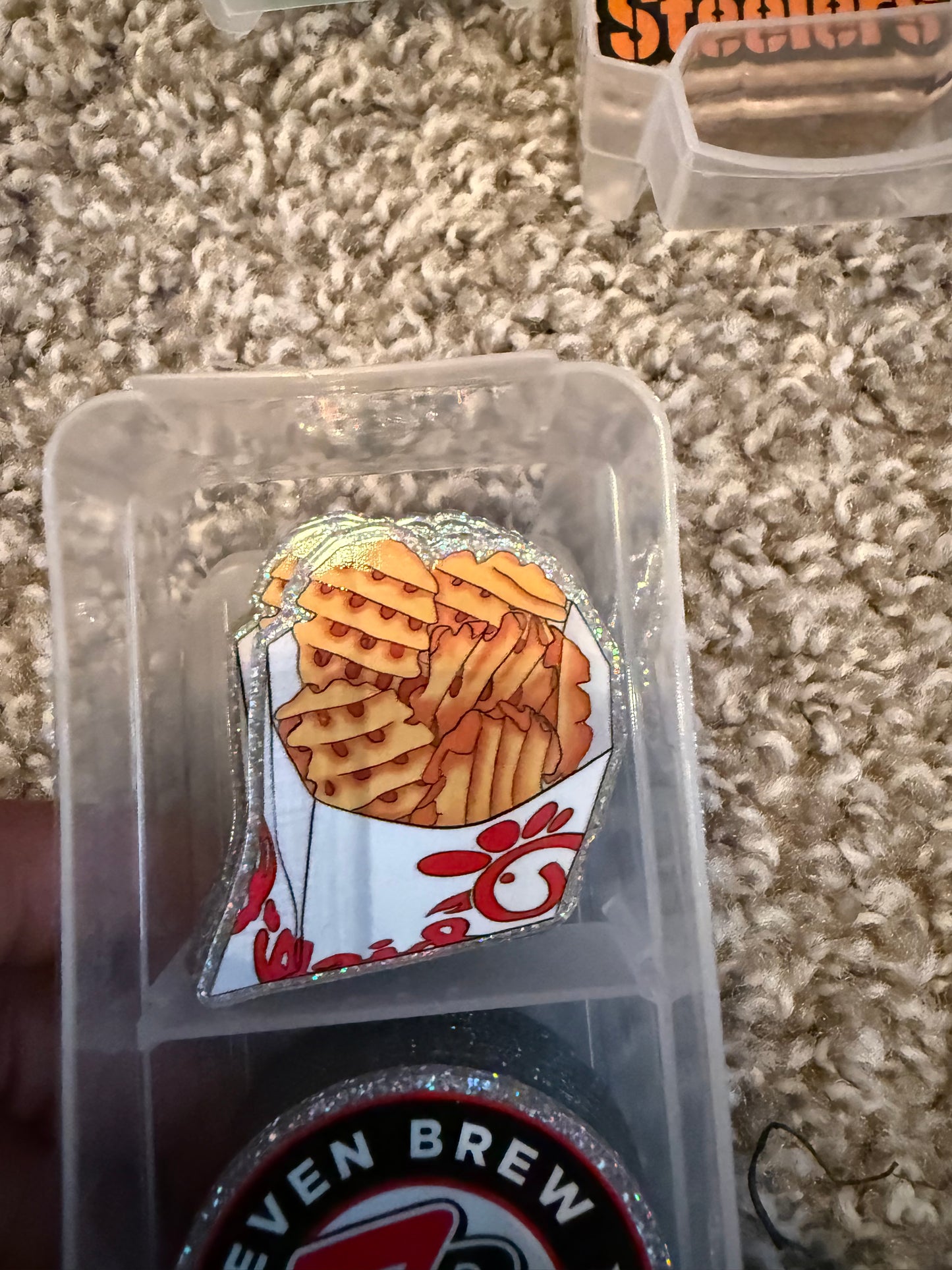 Chick fil waffle fries acrylic flat back