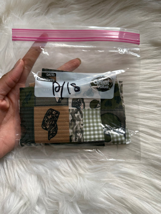 12/18 military patchwork  bummy precut