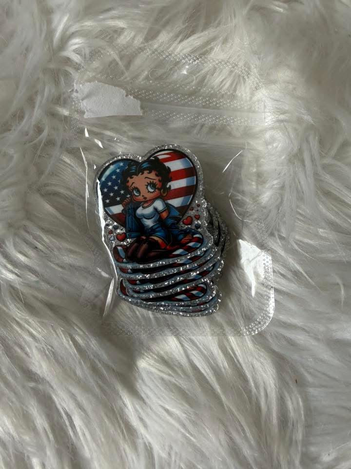 Betty boop acrylic flat back