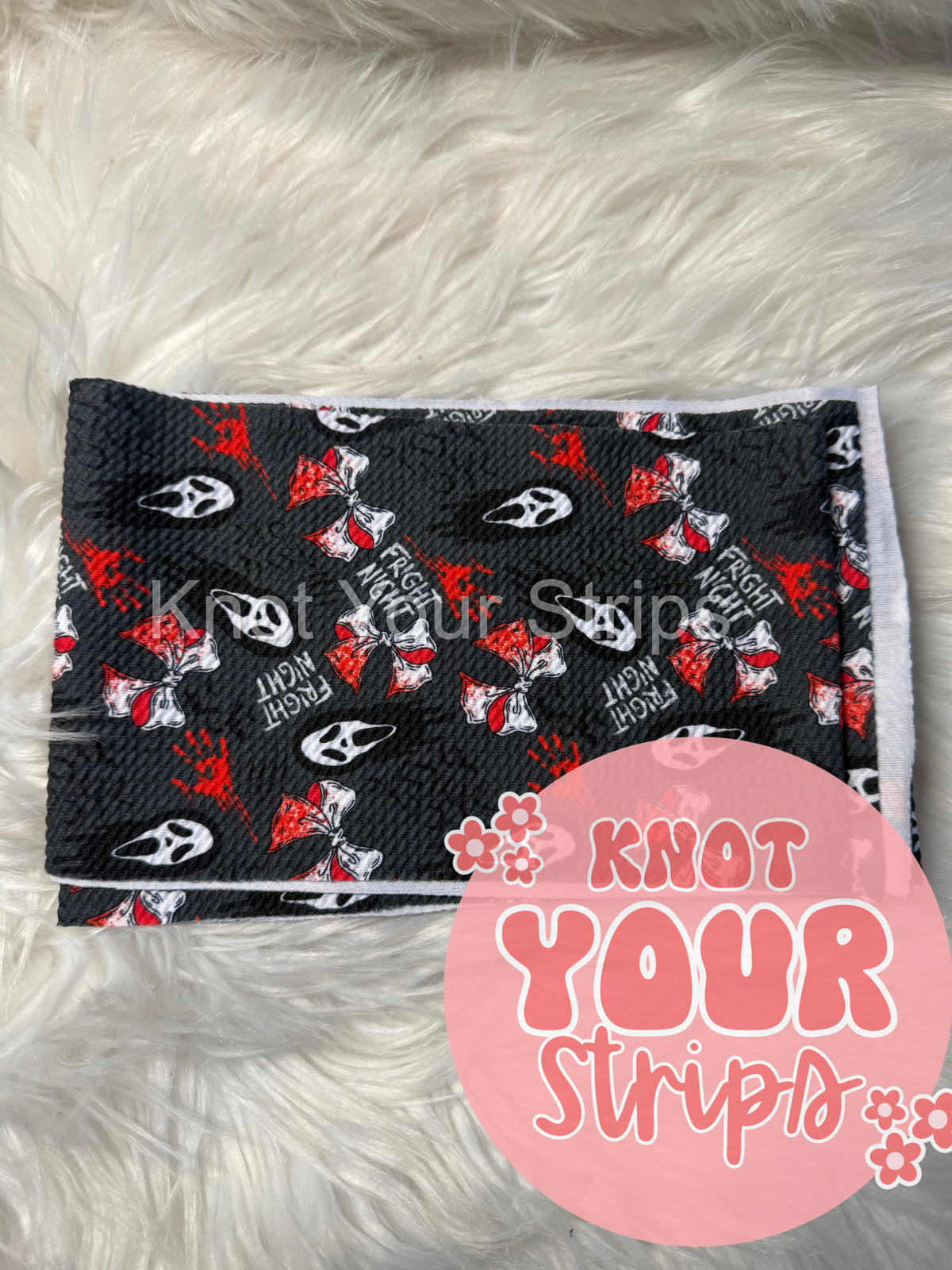 Fright night   |bullet fabric   | 4x4 | sold by the strip