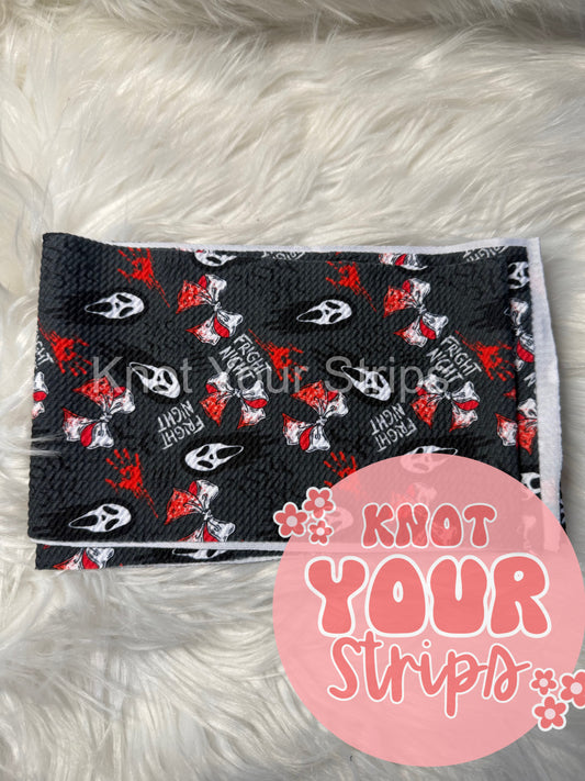 Fright night   |bullet fabric   | 4x4 | sold by the strip