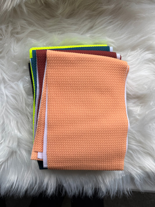 Printed peach solid strip