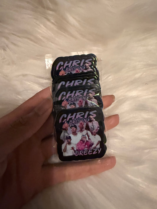 Chris brown acrylic flat back