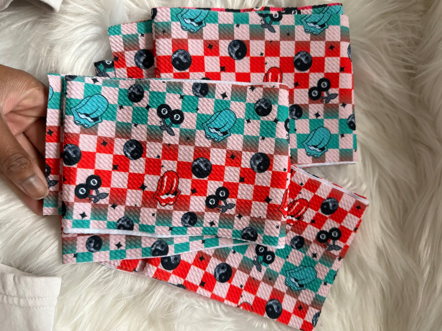 Rolling Stones checkered thin scuba strip