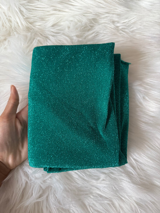 Emerald green shimmer spandex