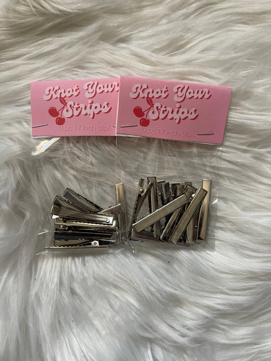 1.7 inch silver clips 10pc