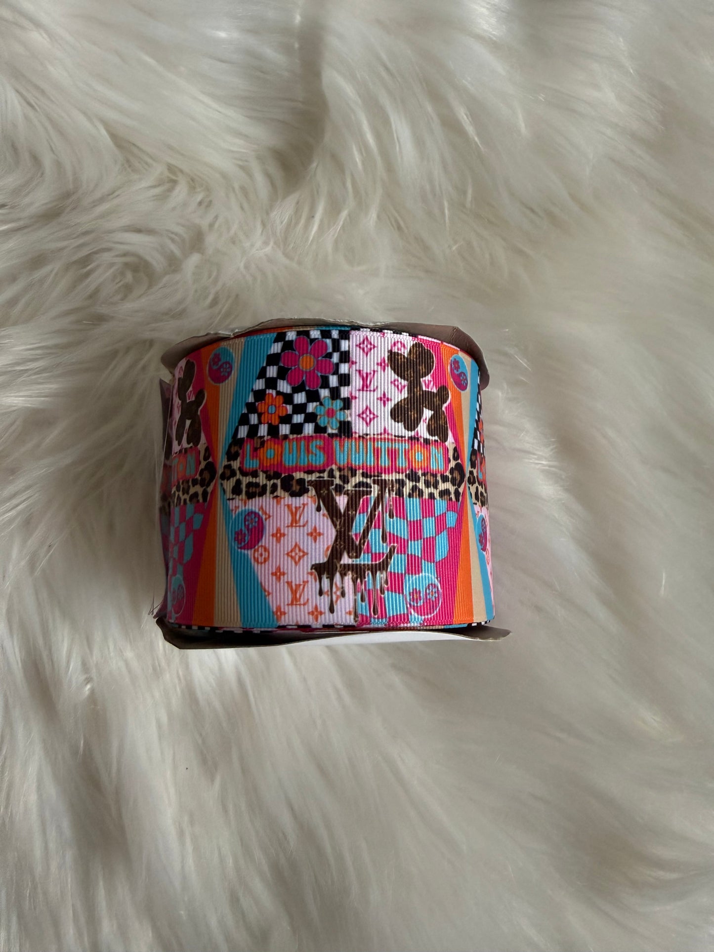Retro groovy boujee 3 inch ribbon