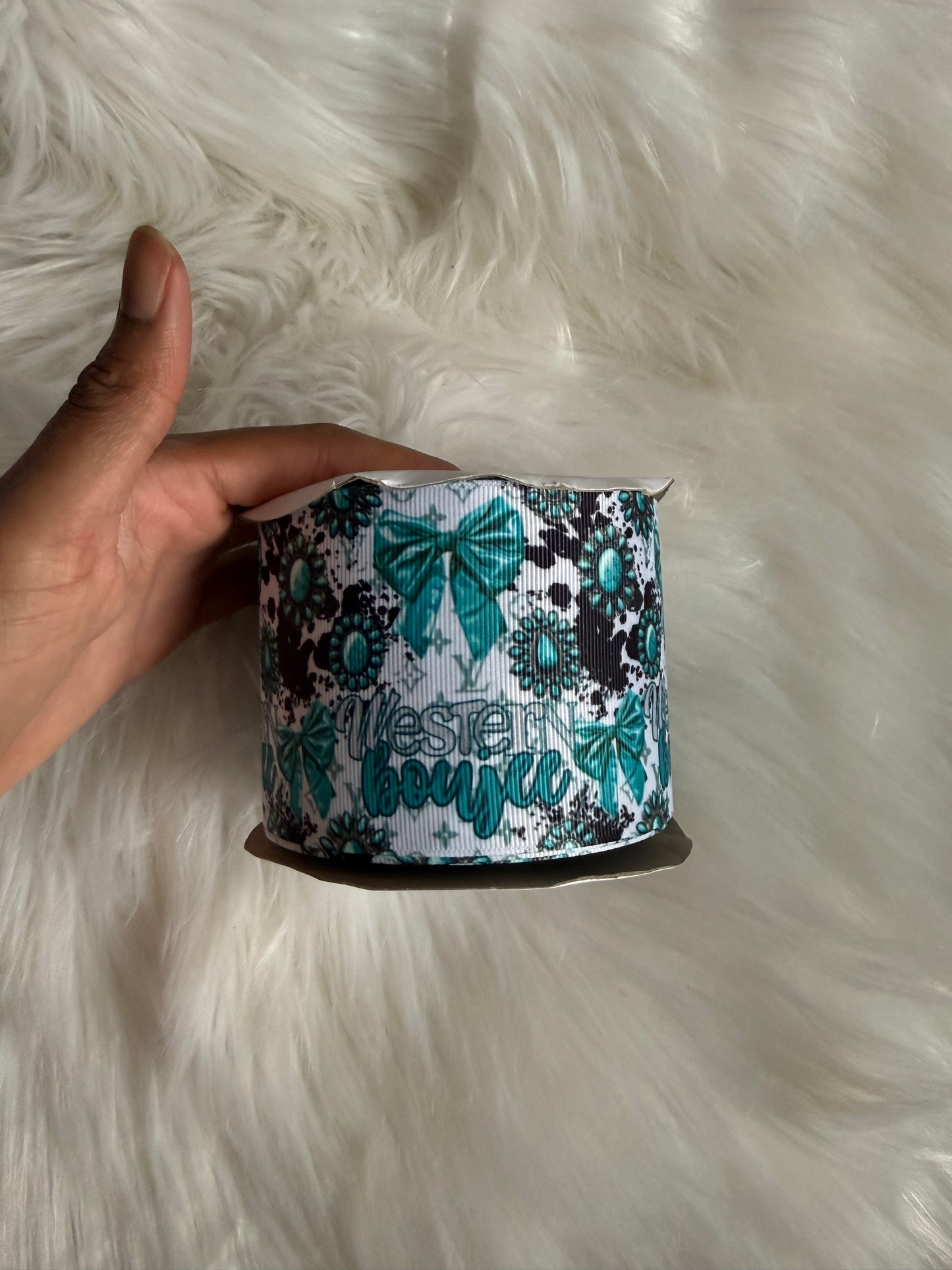Western boujee 3 inch ribbon
