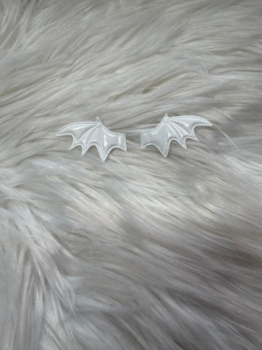 White bat wings  bow accessories