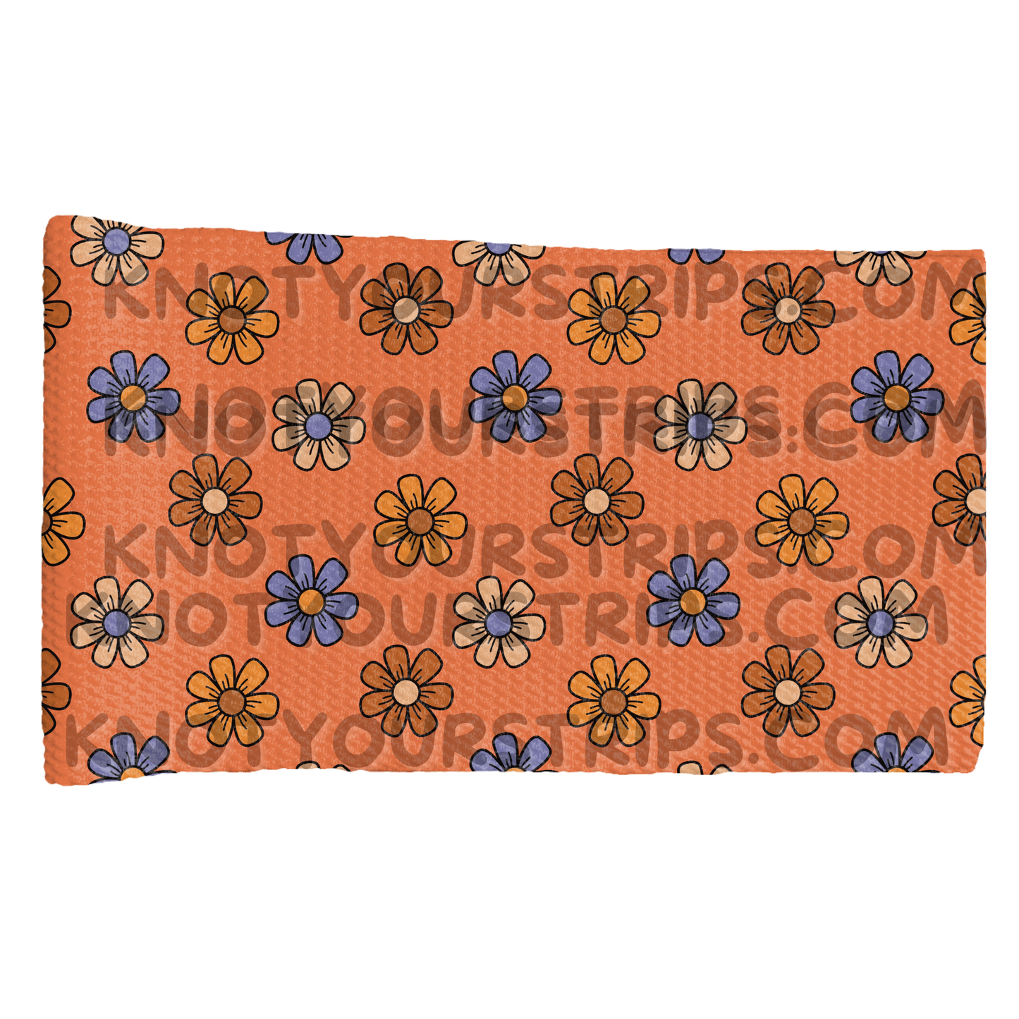 Orange floral strip