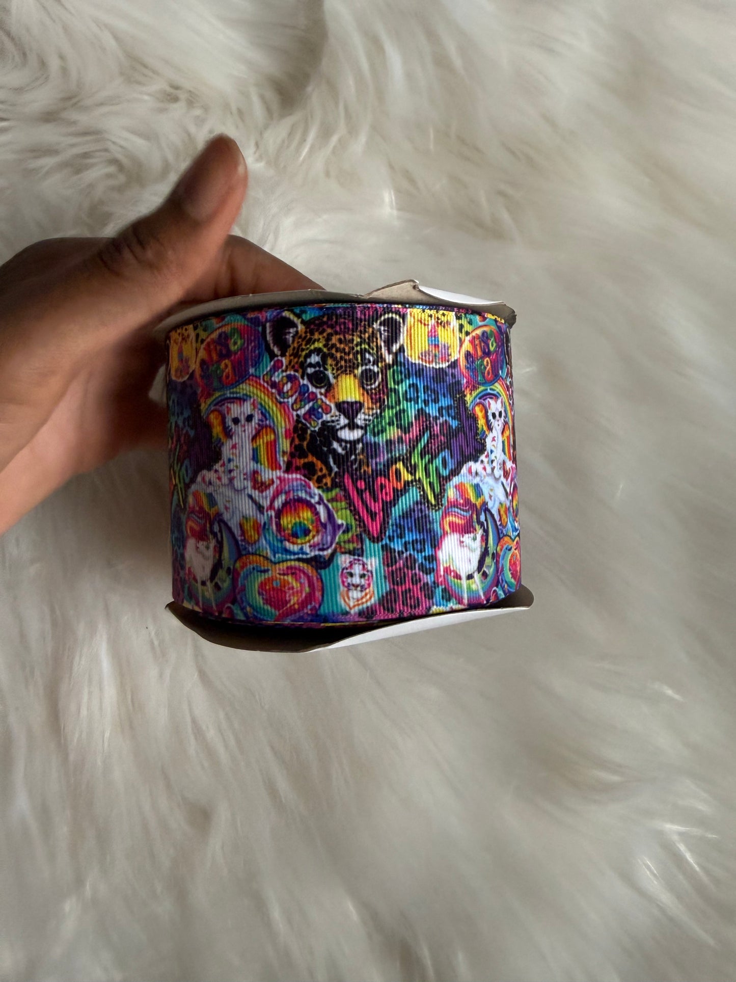 Lisa frank collage 3 inch ribbon
