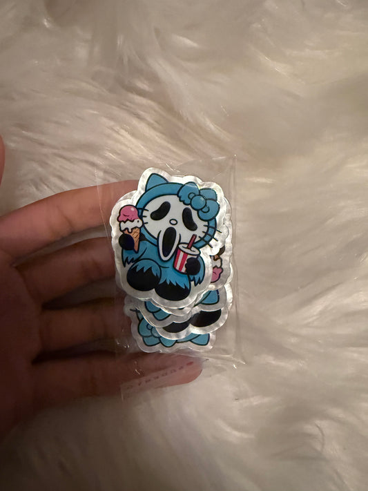 Hk Ghost face acrylic flat back