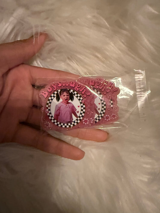 Boys ugh acrylic flat back