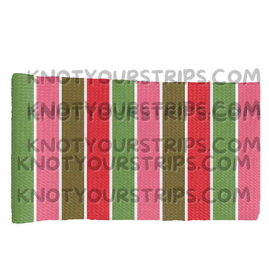 Pink Christmas stripes