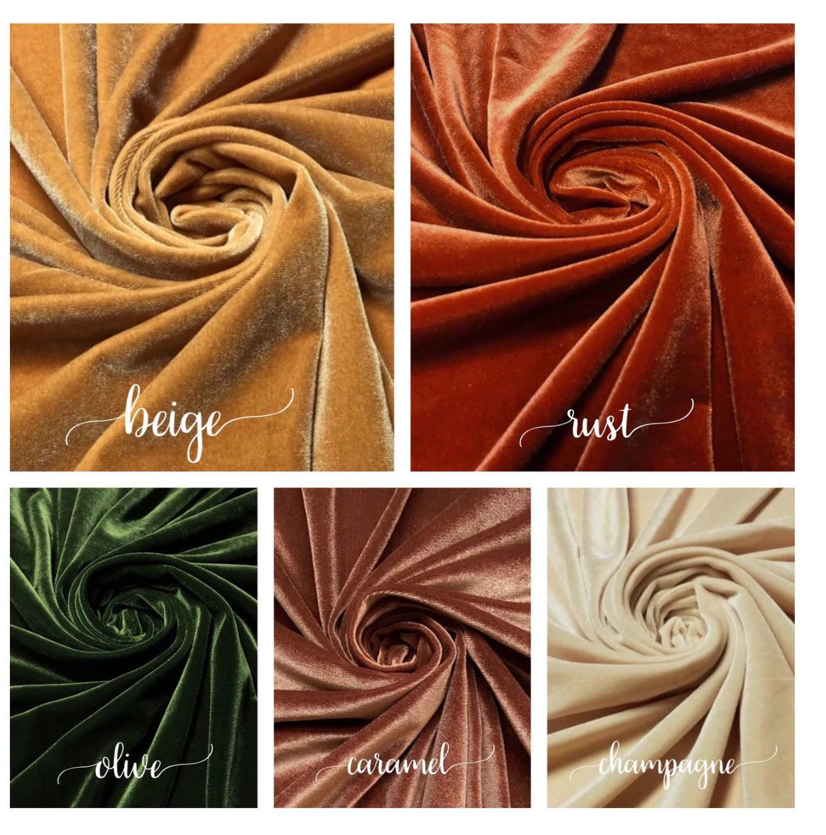 Set of 5 velvet 5xwof strips