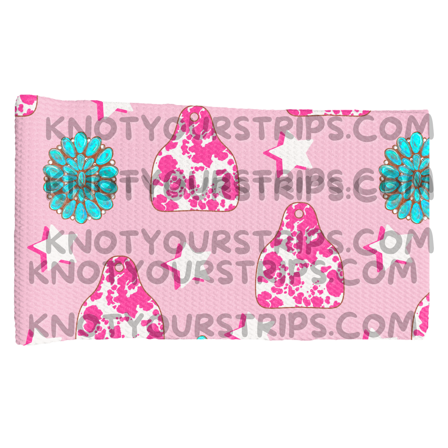 Pink cow tags