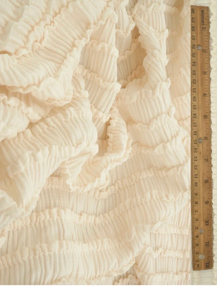 Cream ruffle knit