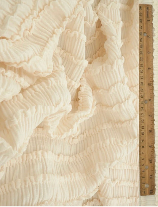 Cream ruffle knit