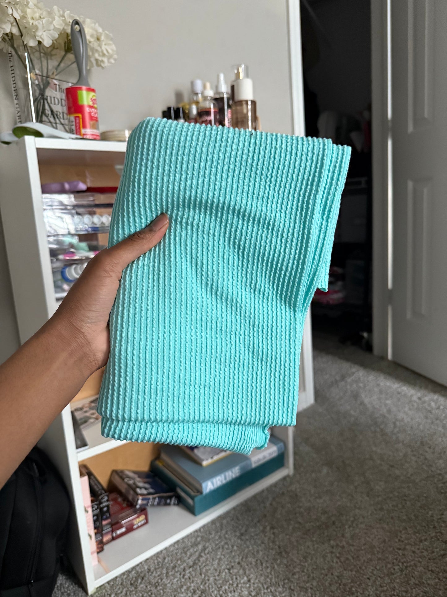 Tiffany blue urban yard