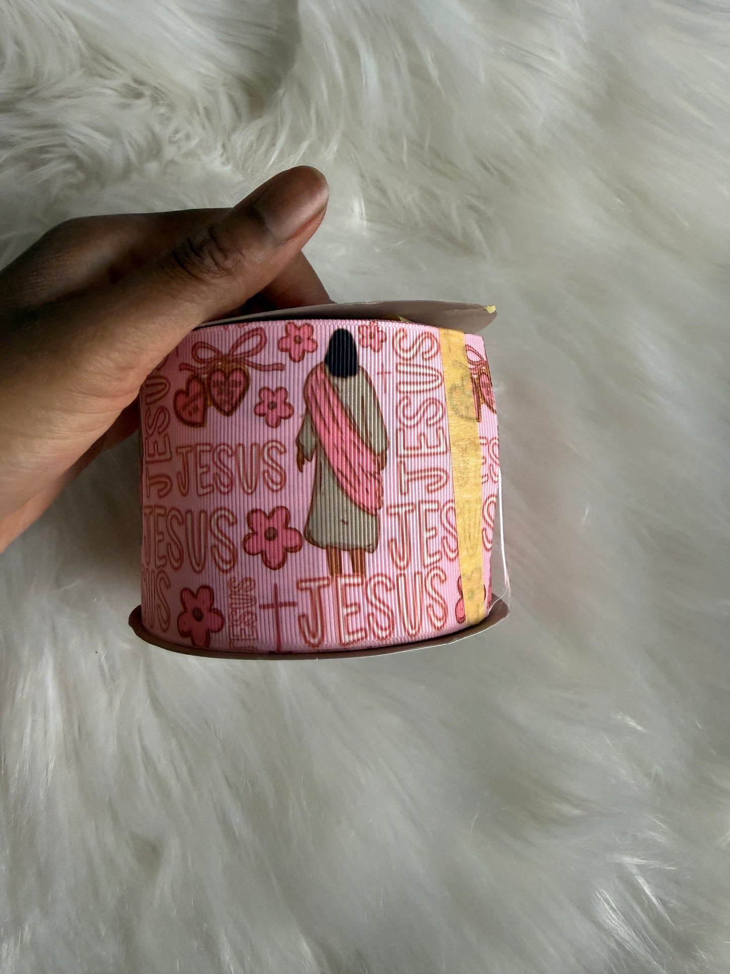 Jesus saves 3 inch ribbon