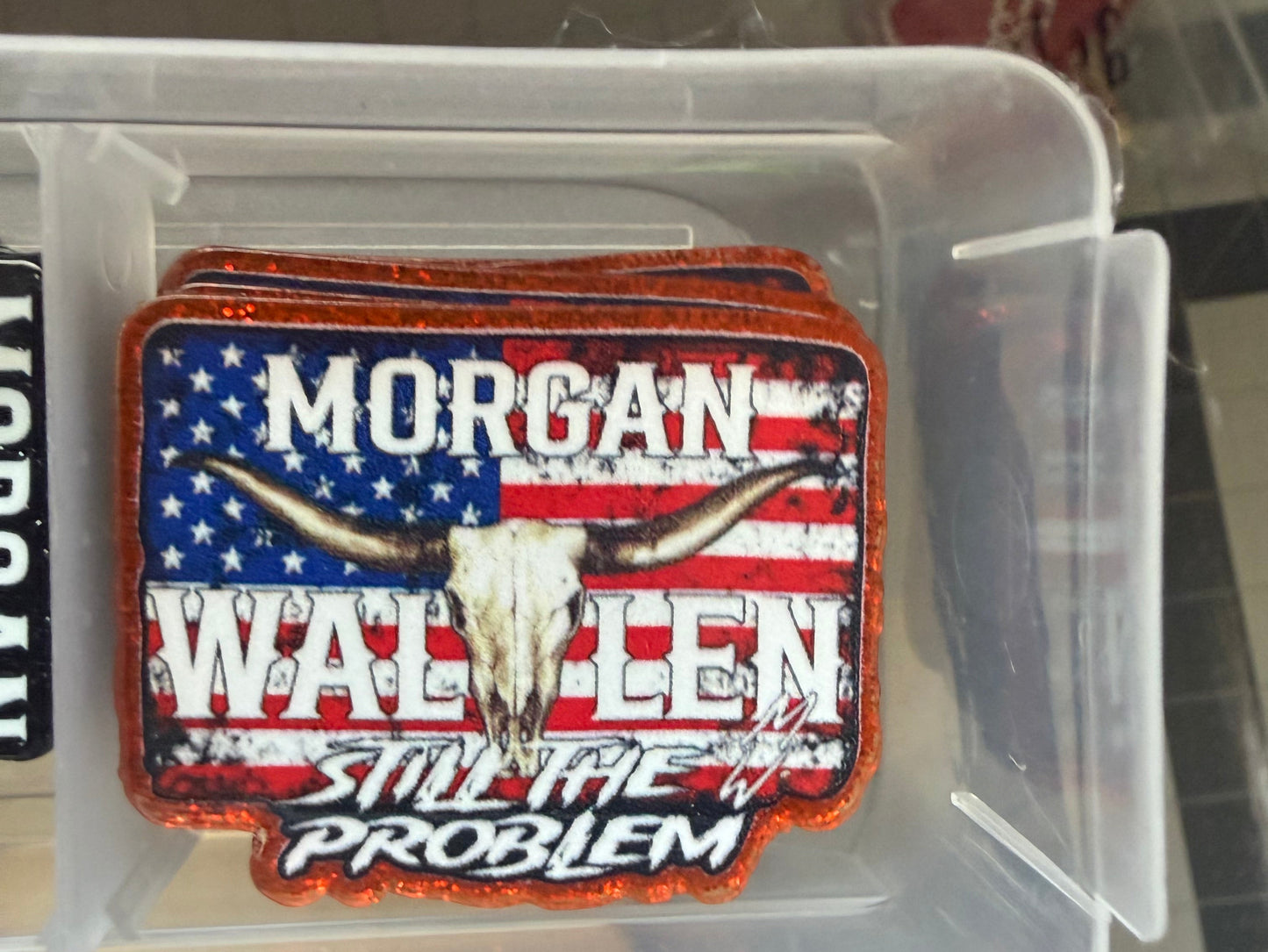 Morgan wallen patriotic acrylic flat back