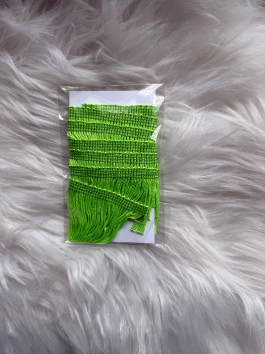 Lime green  fringe 1 yard precut