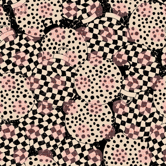 Black and white merry Christmas balls Seamless file