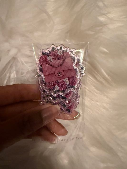 Boujee purse acrylic flat back
