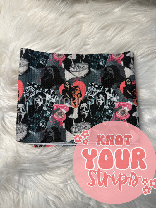 Scream cereal  |bullet fabric   | 4x4 | sold by the strip