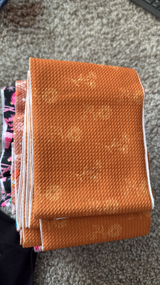 Sunflowers on brown 5xwof strip