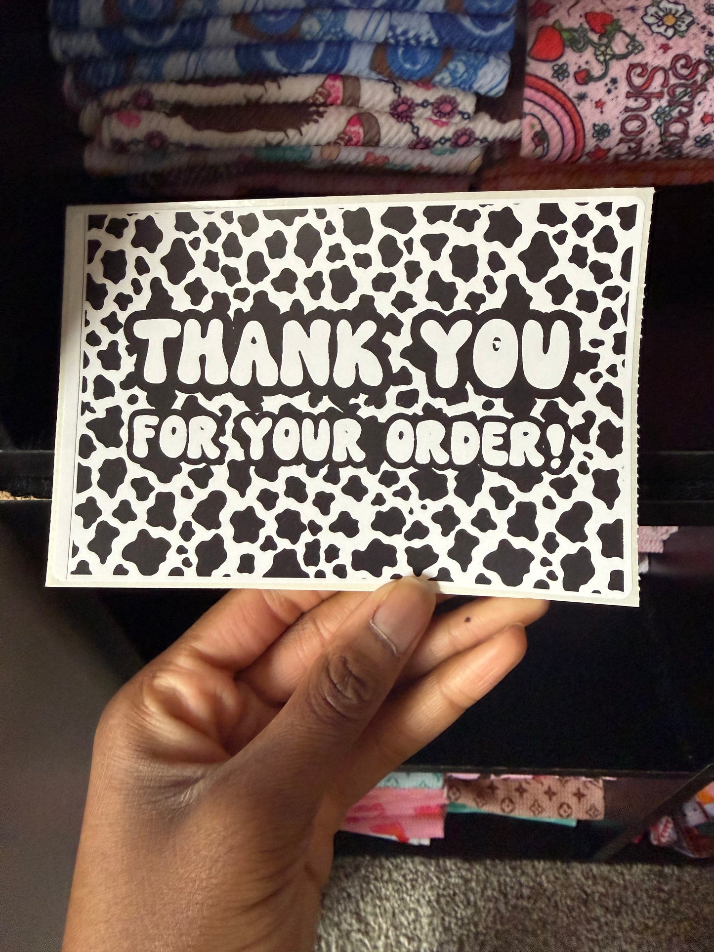 Thank you for your order 4x6 packaging sticker